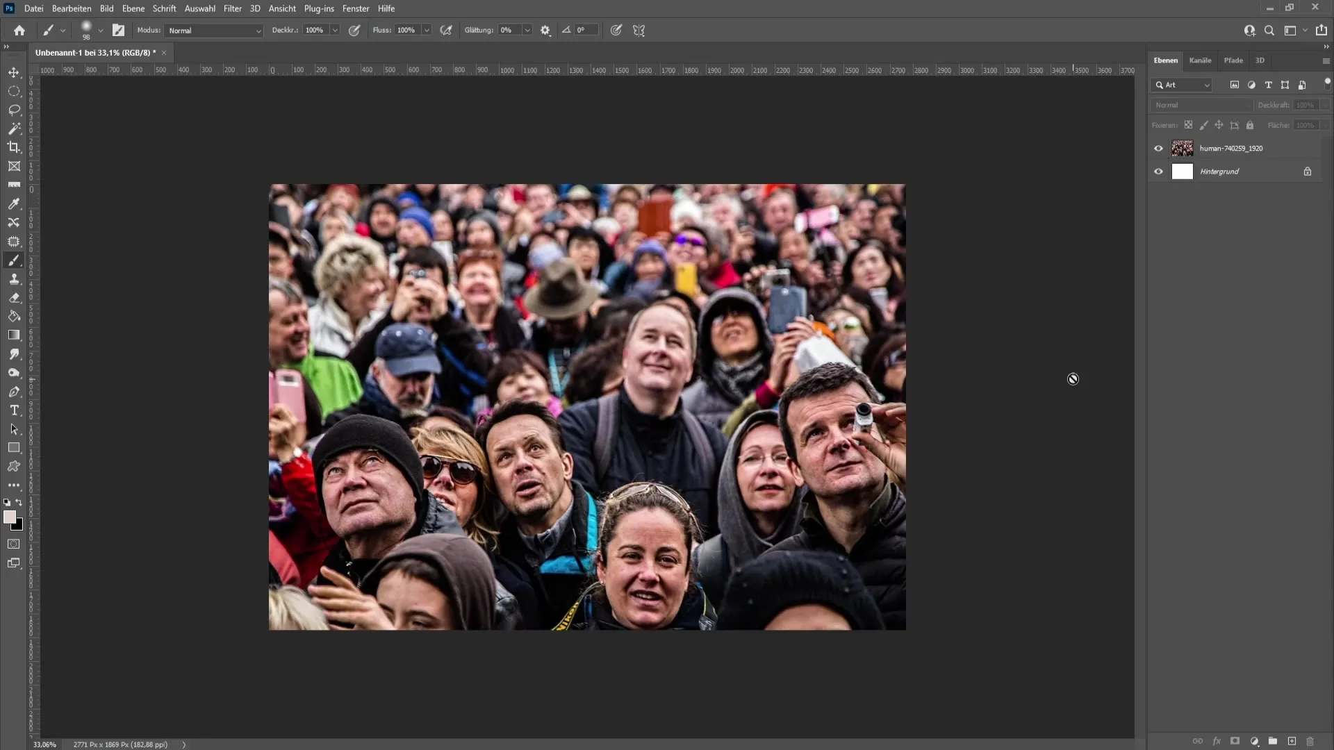 Dekat dan mudah mempixelkan wajah di Photoshop