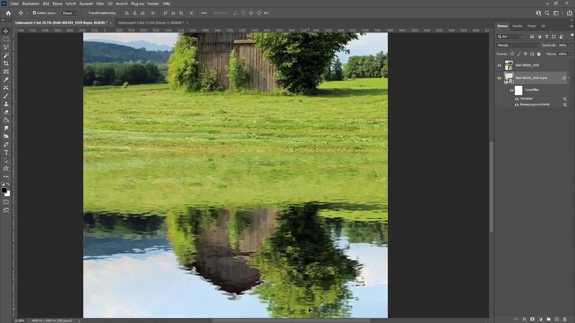 Efficient techniques for creating water reflections in Photoshop