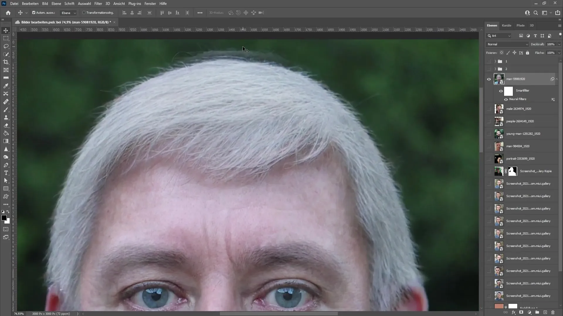 Making people look older - This is how it works with Photoshop