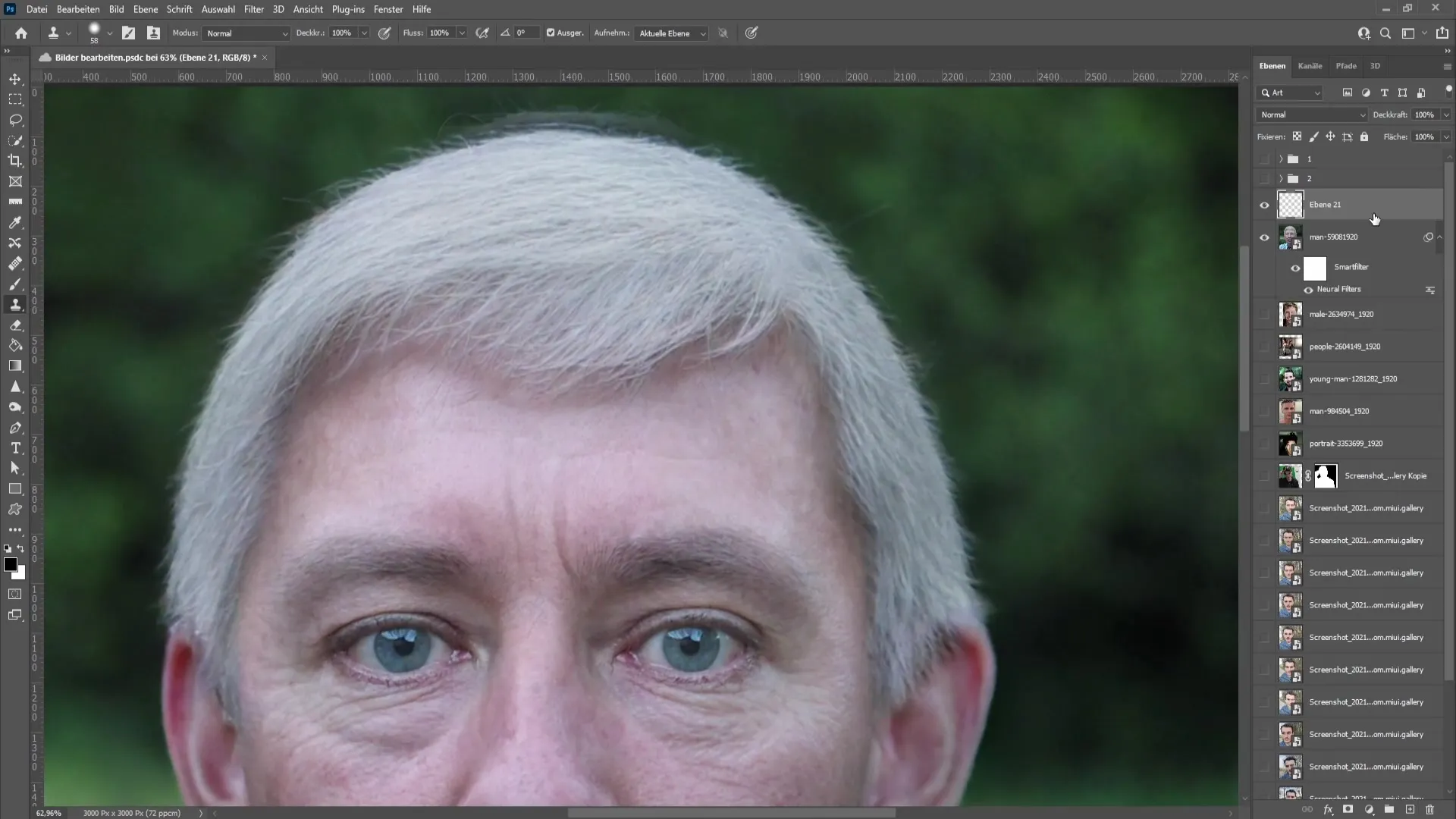 Make people look older - This is how it works with Photoshop