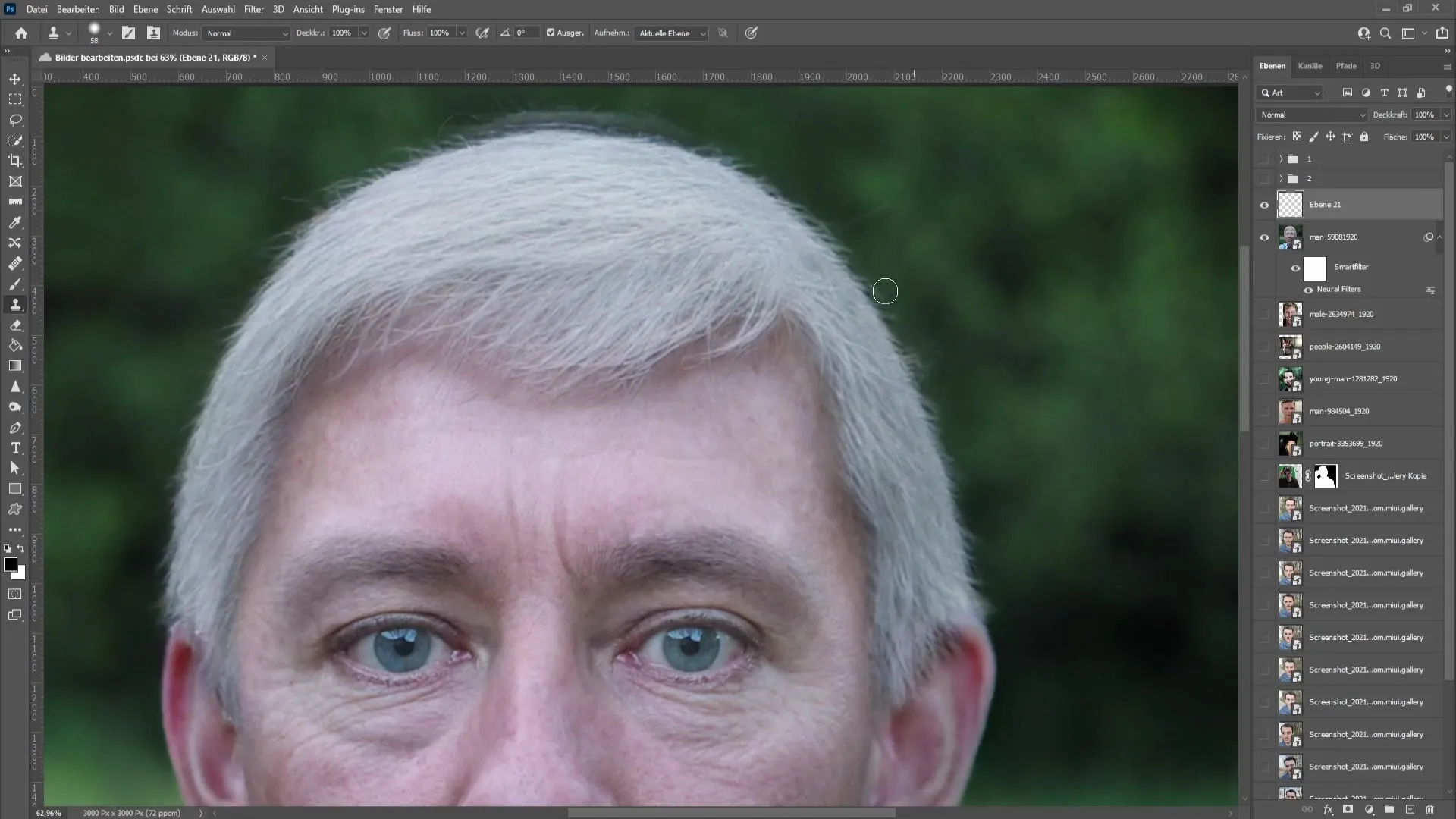 Making people look older - This is how it works with Photoshop