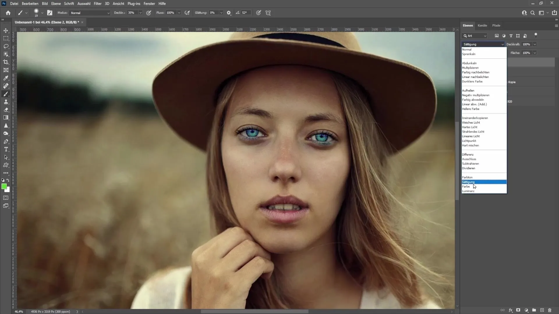 Brighten and recolor eyes effectively in Photoshop