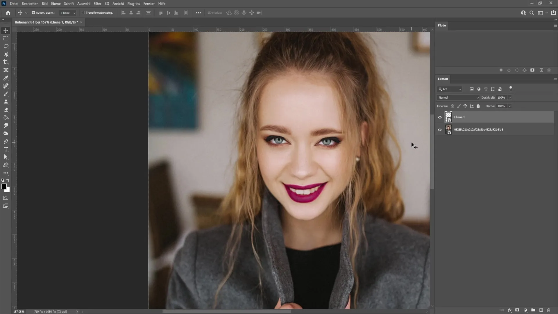 Realistic eye opening in Photoshop - step-by-step guide