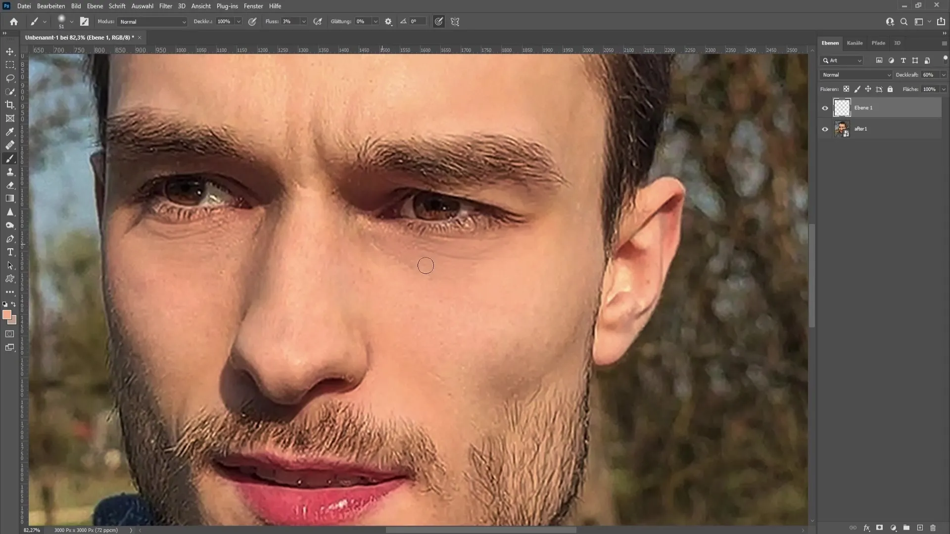 Remove under-eye circles with Photoshop - A step-by-step guide