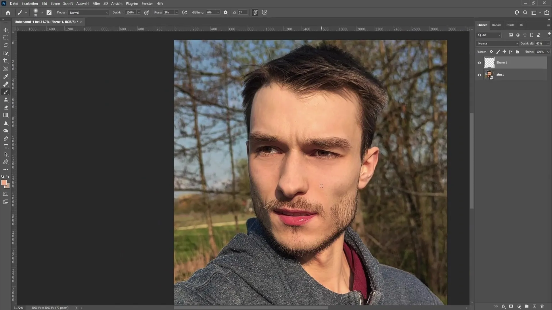 Removing under-eye circles with Photoshop - A step-by-step guide