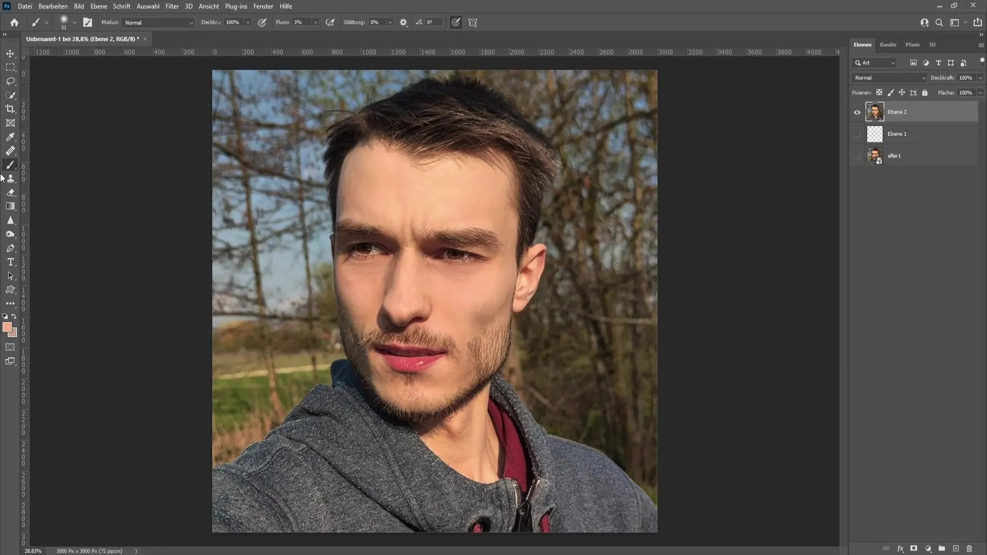 Remove dark circles with Photoshop - A step-by-step guide