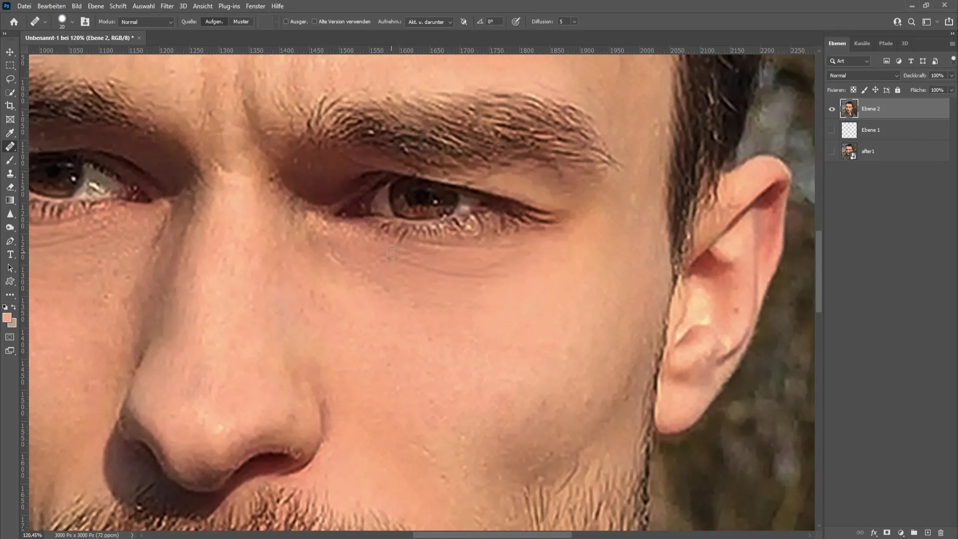 Remove dark circles under eyes with Photoshop - A step-by-step guide