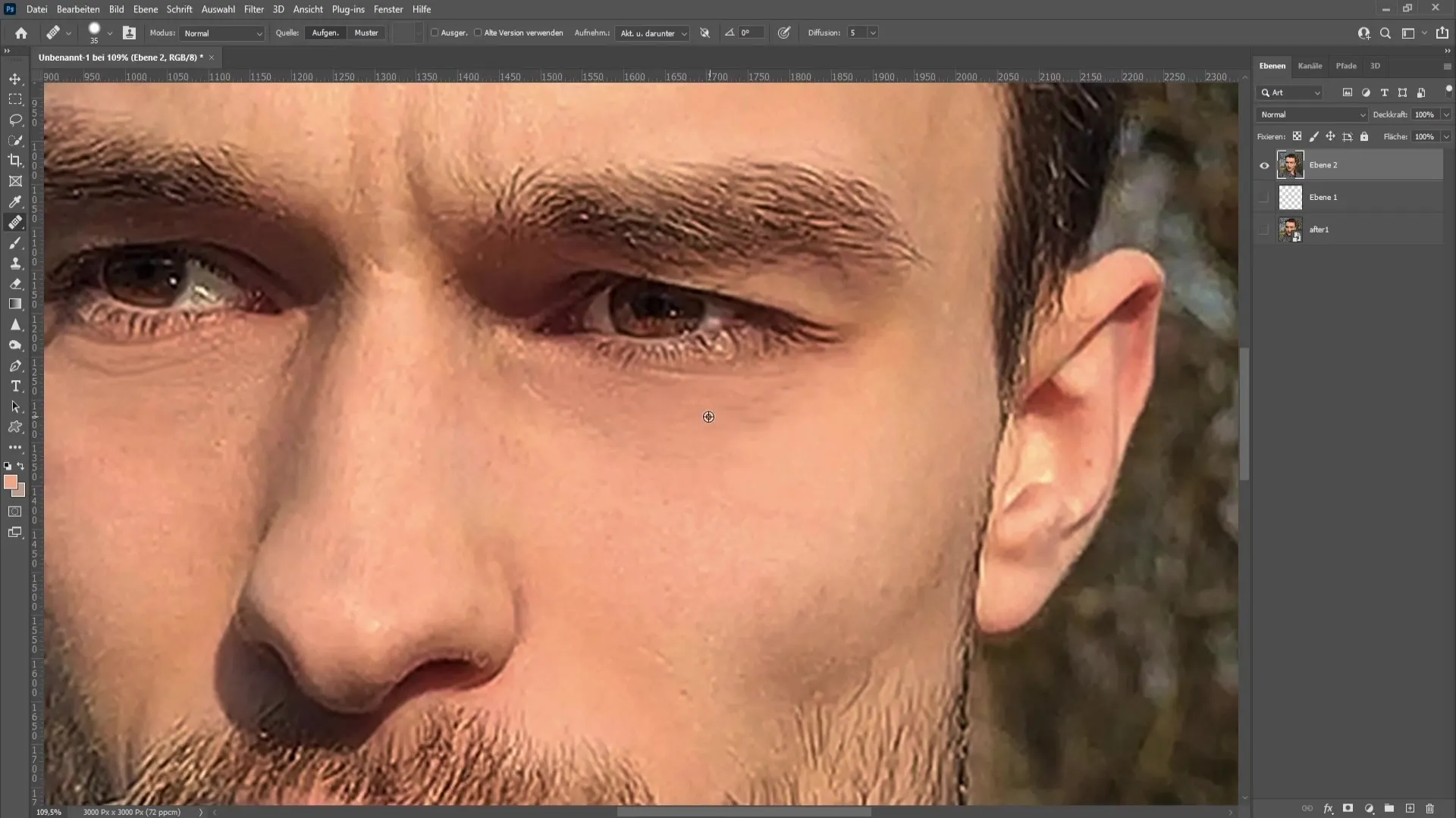 Remove dark circles with Photoshop - A step-by-step guide