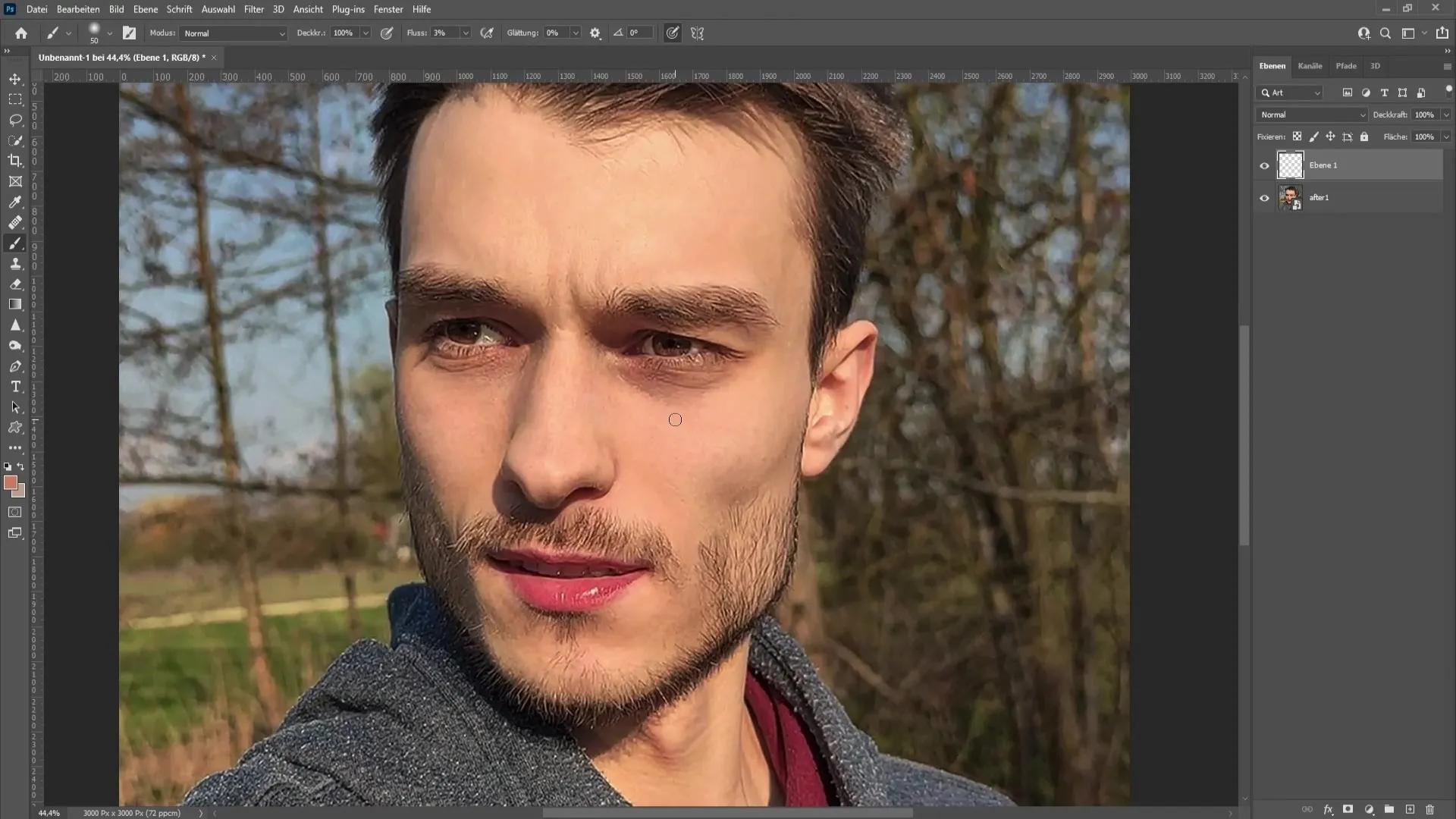 Remove dark circles under the eyes with Photoshop - A step-by-step guide