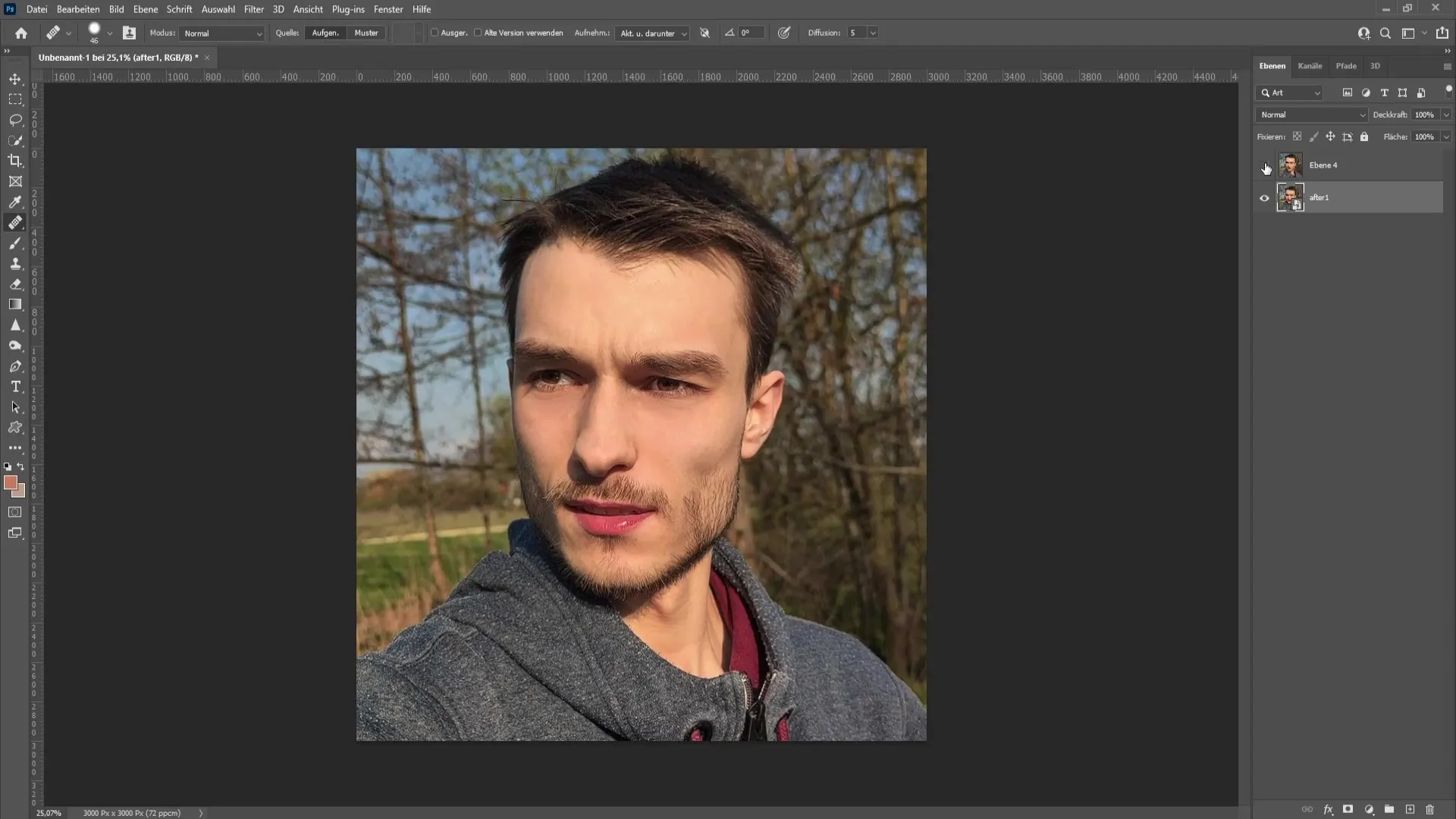 Photoshop ile göz altı halkalarını kaldırma - Adım adım kılavuz