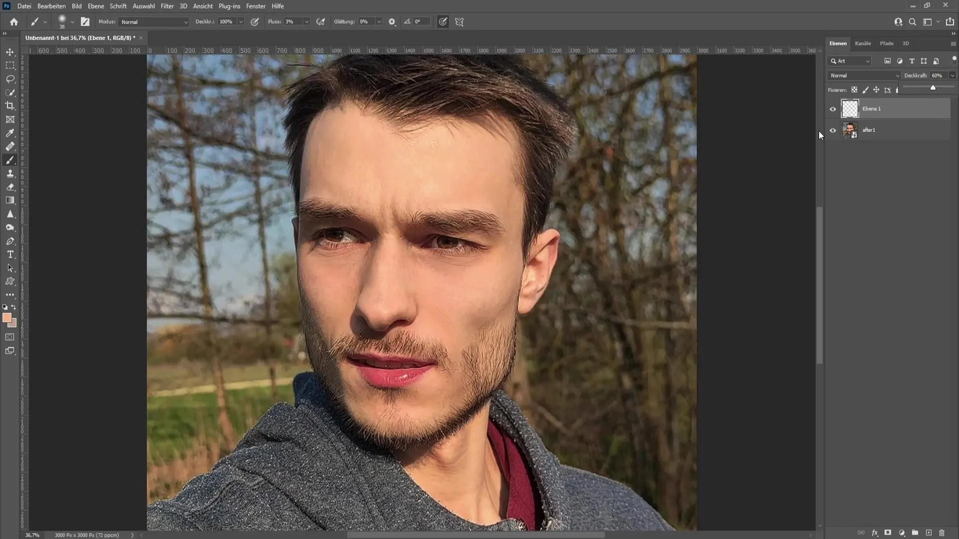 Remove dark circles with Photoshop - A step-by-step guide