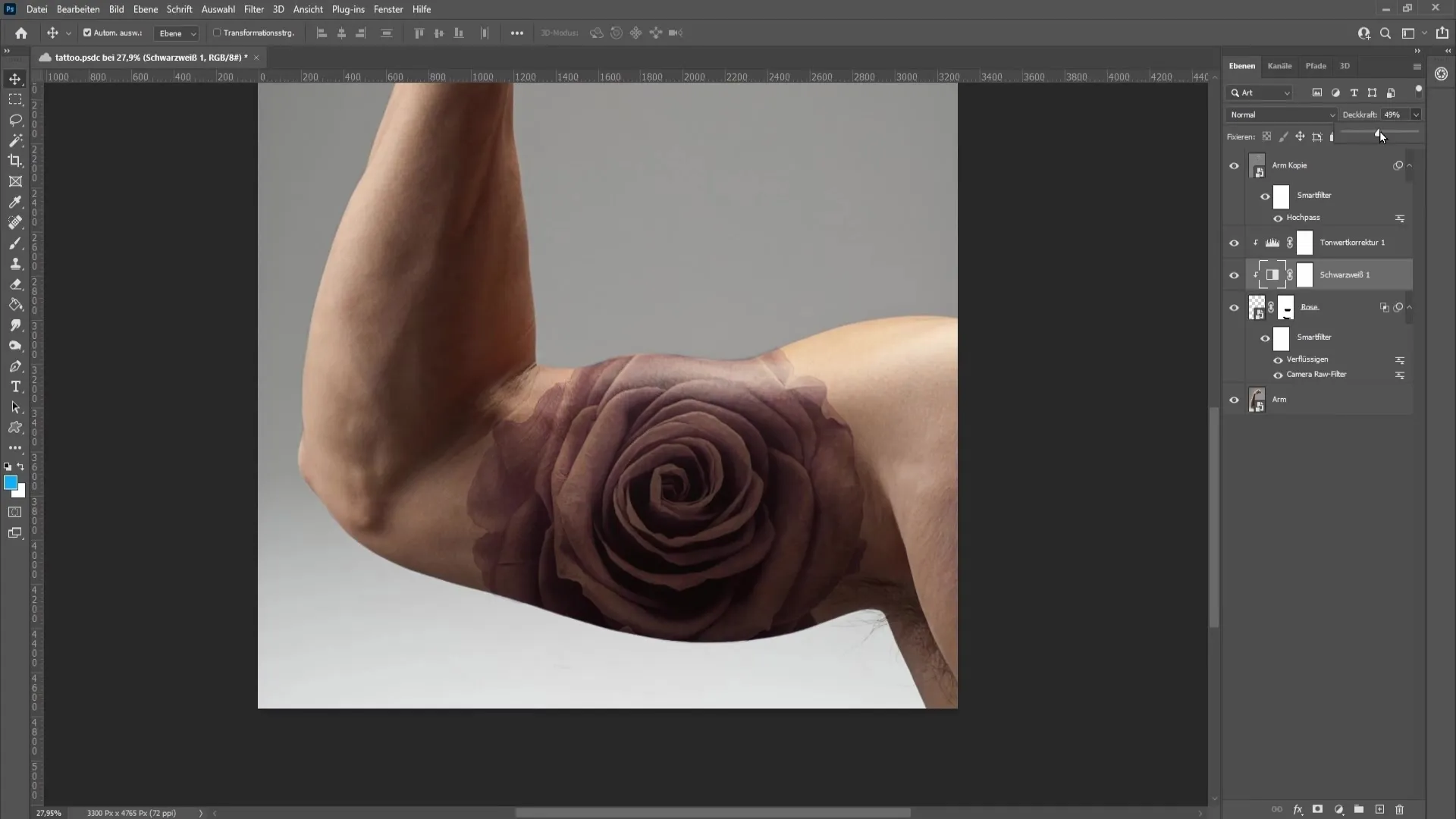 Creating a tattoo in Photoshop: Step-by-step guide for realistic designs