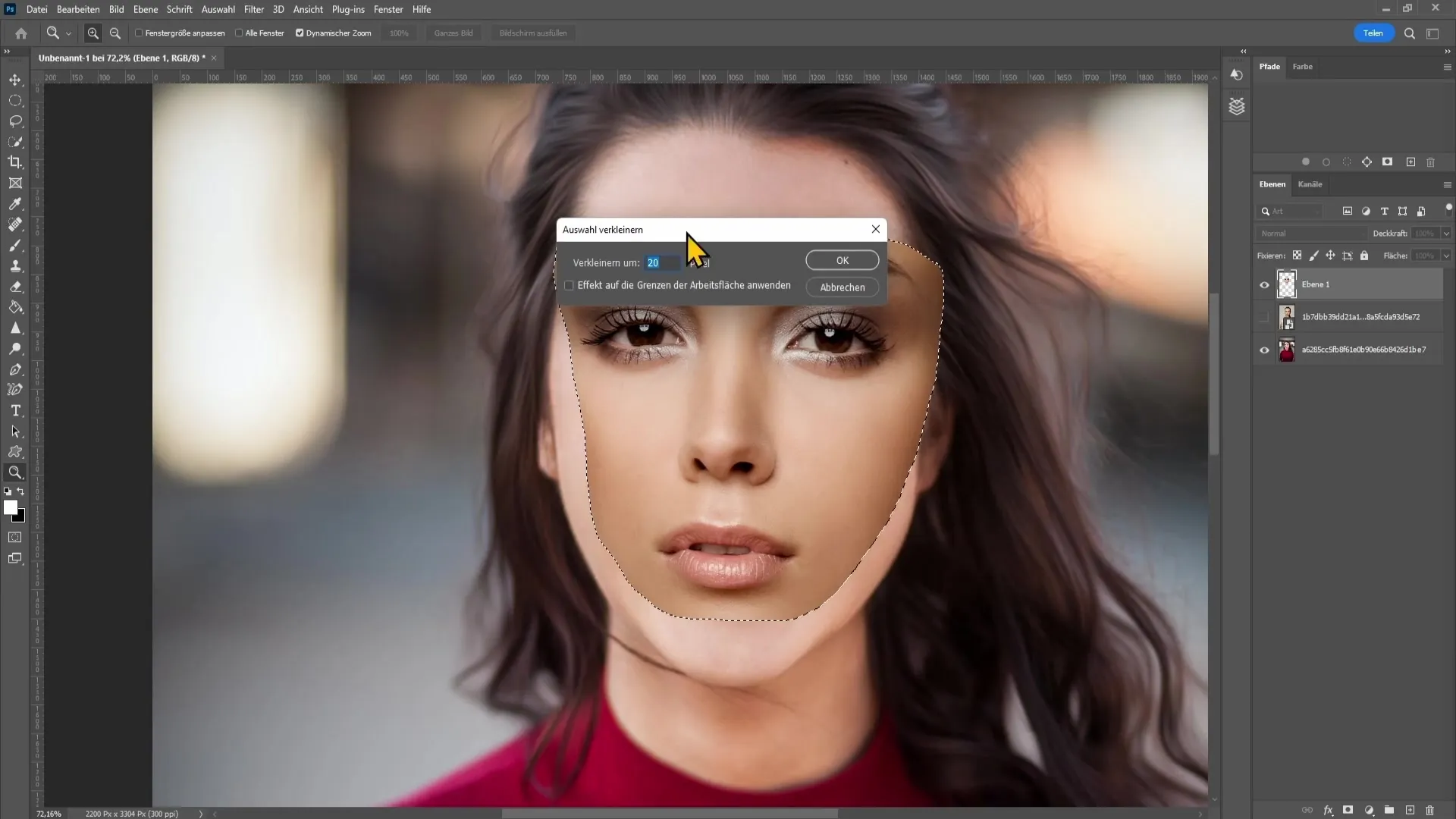 Faster face swap in Photoshop