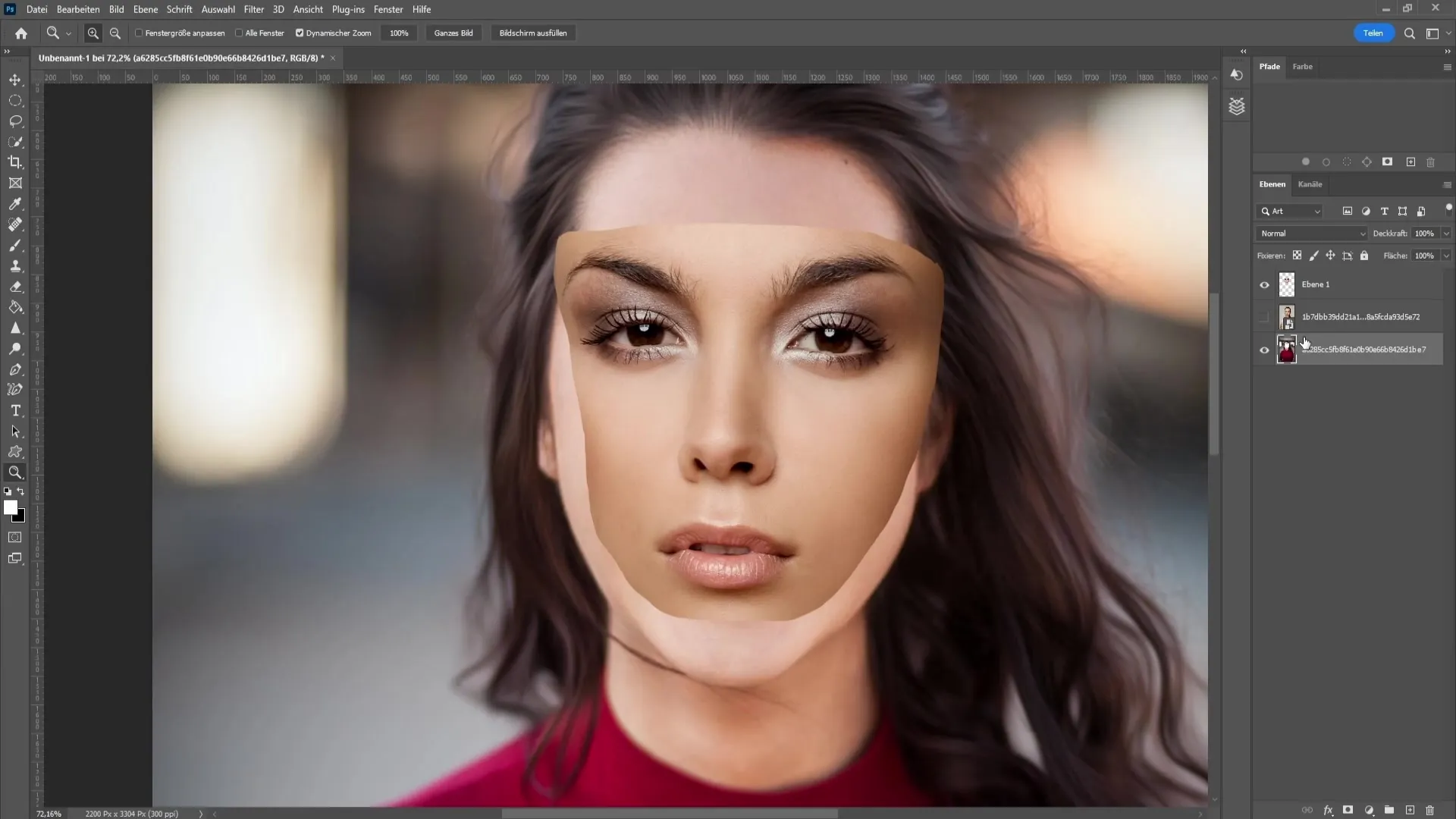 Faster face swapping in Photoshop