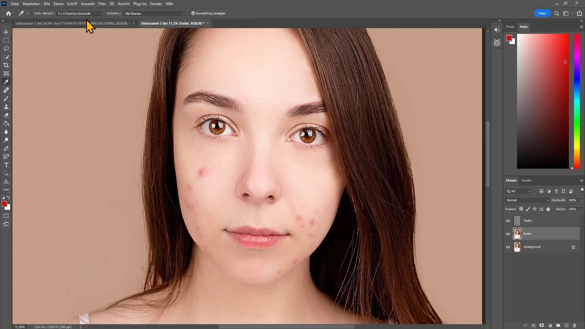 Professional face editing in Photoshop for beginners