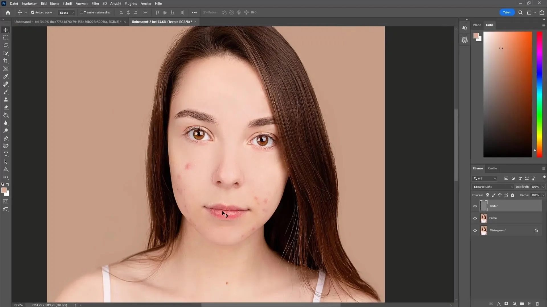 Professional face editing in Photoshop for beginners