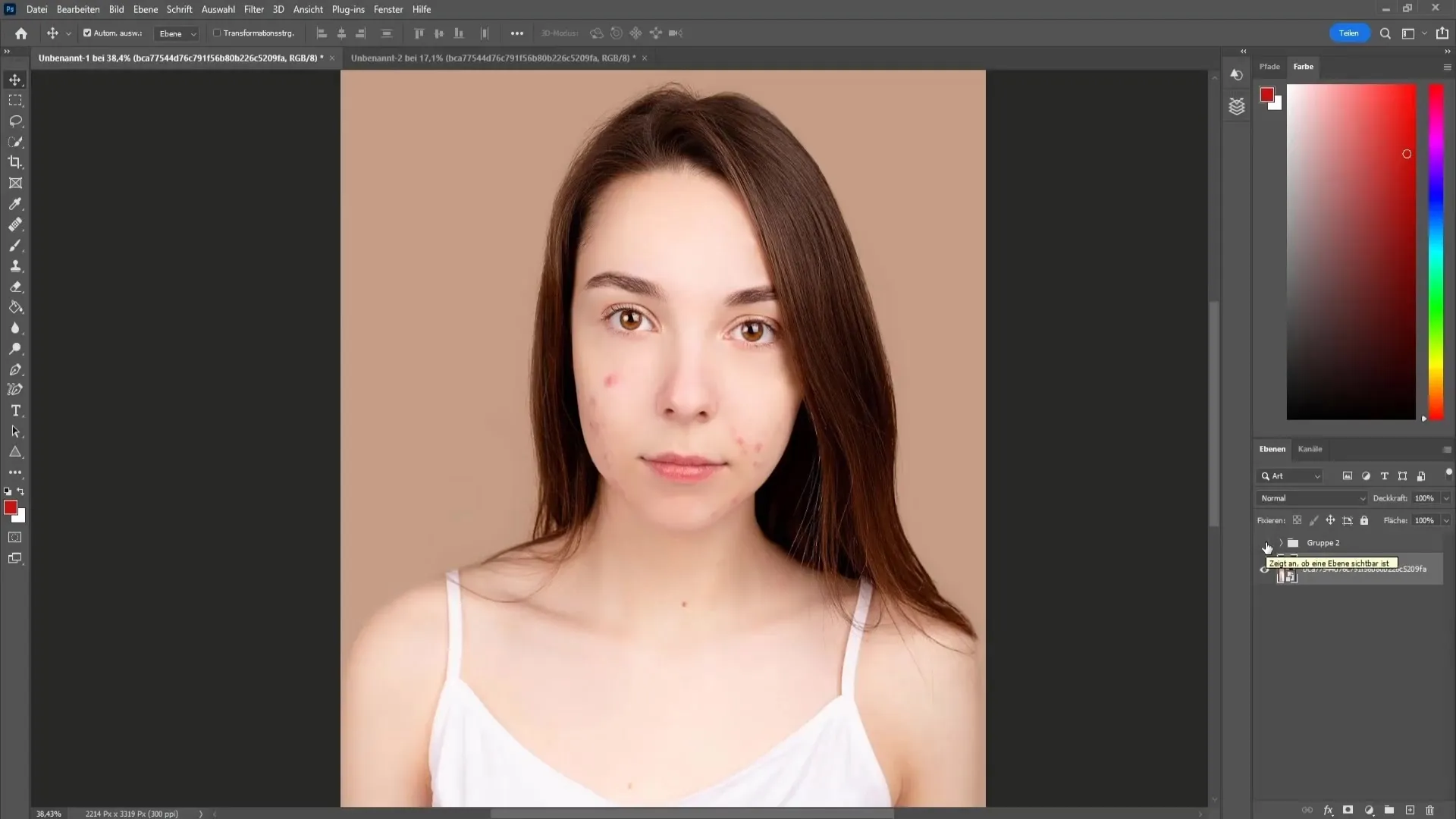 Professional face editing in Photoshop for beginners