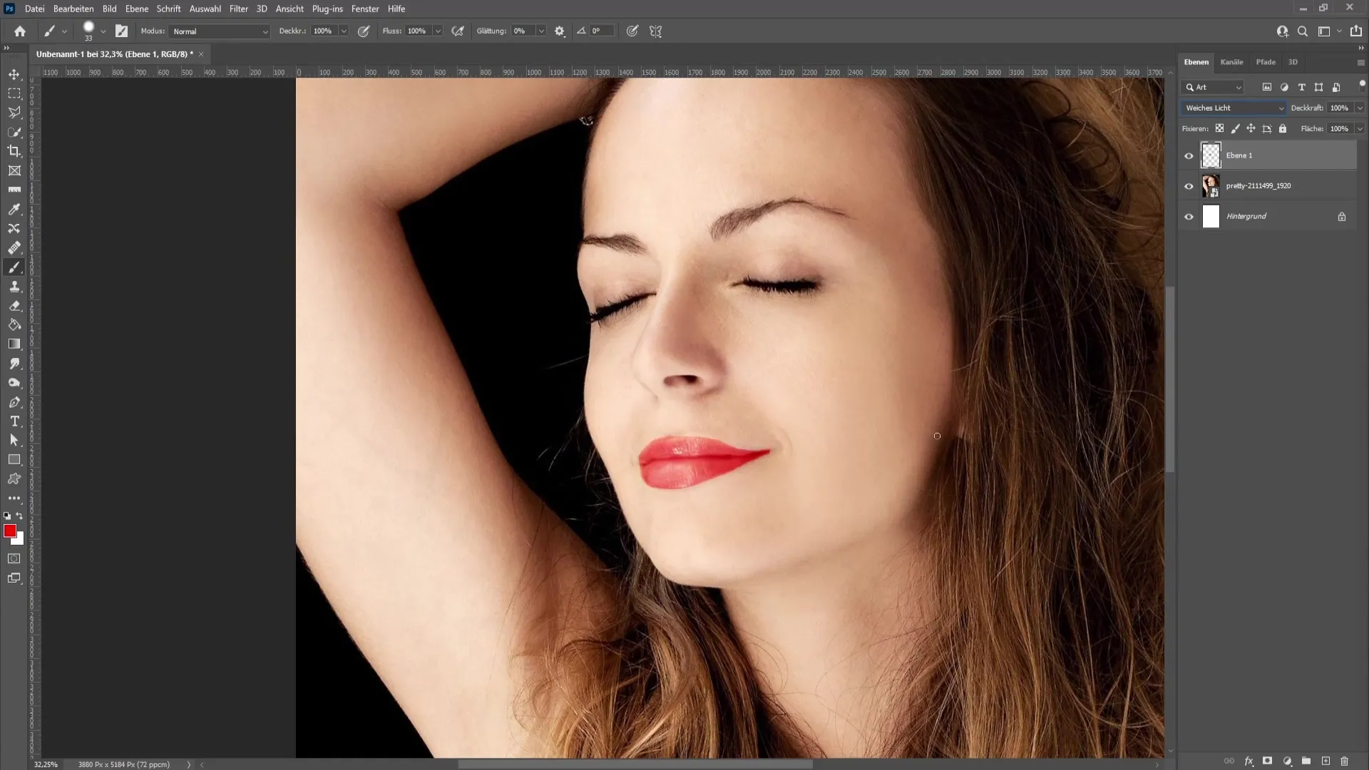 Digital make-up techniques in Photoshop