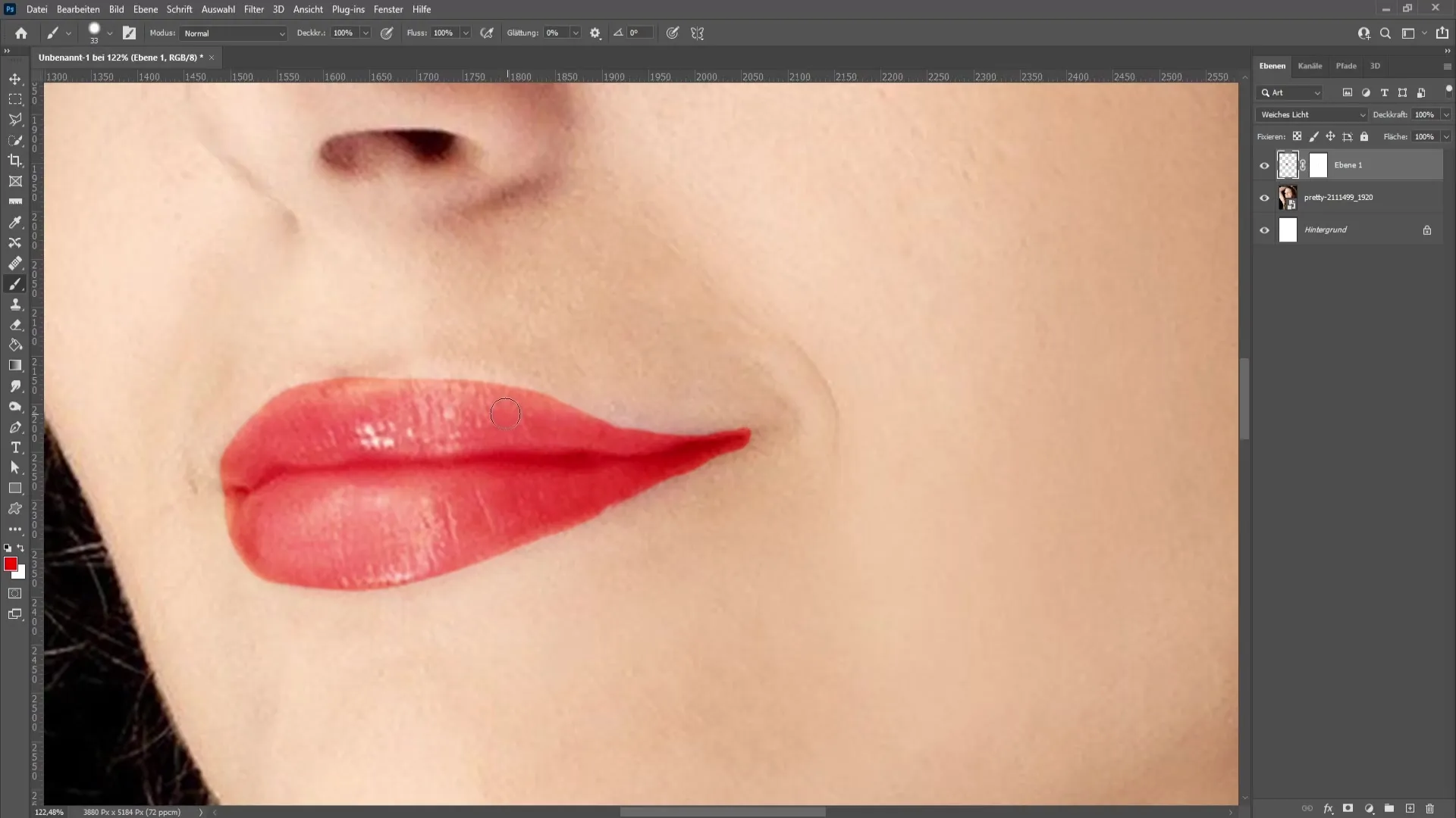 Digital make-up techniques in Photoshop