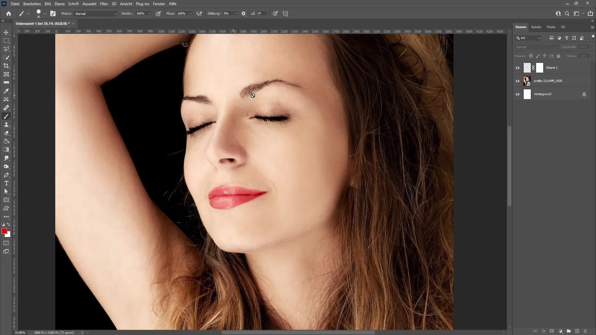 Digital make-up techniques in Photoshop