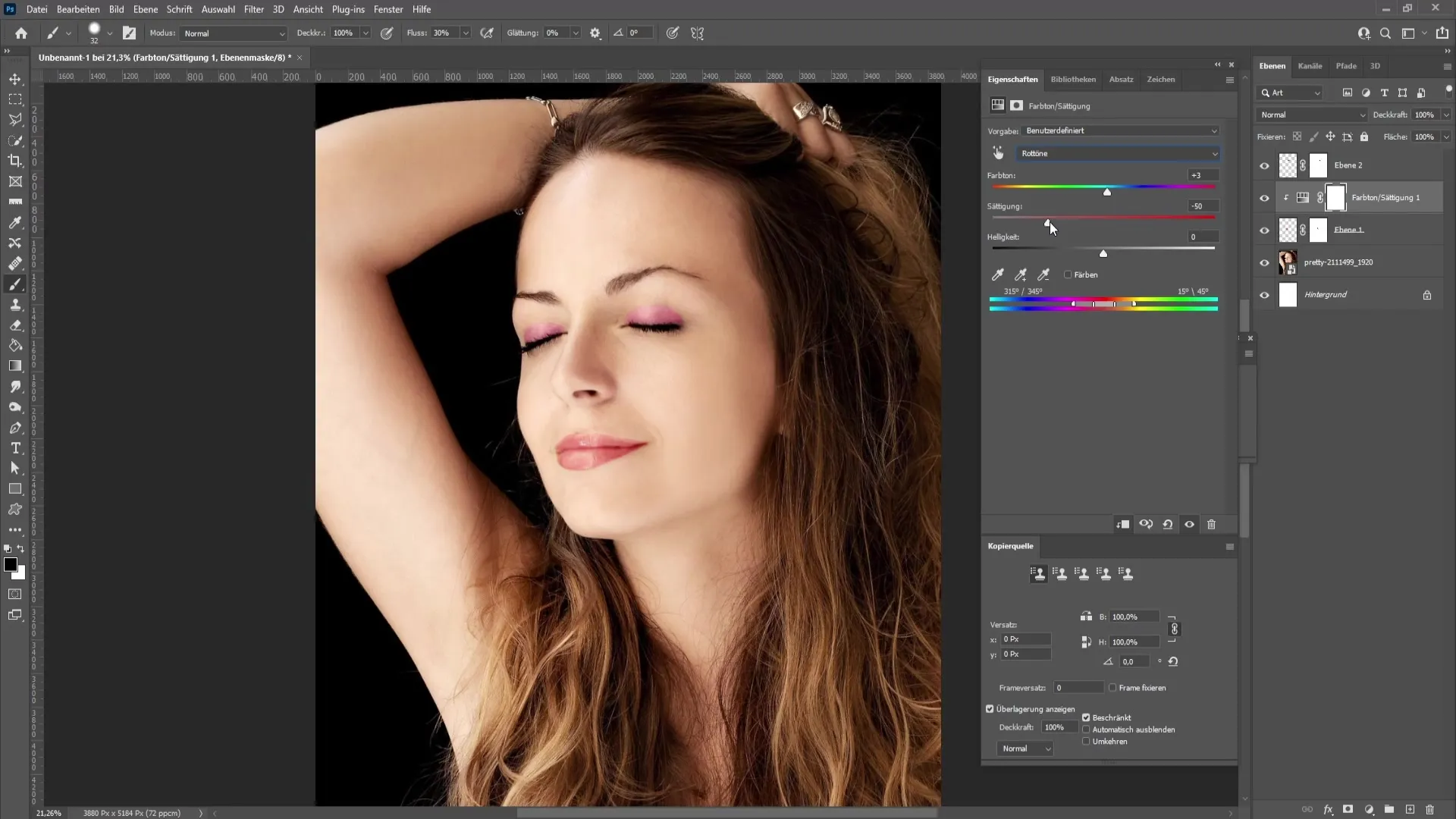 Digital makeup techniques in Photoshop