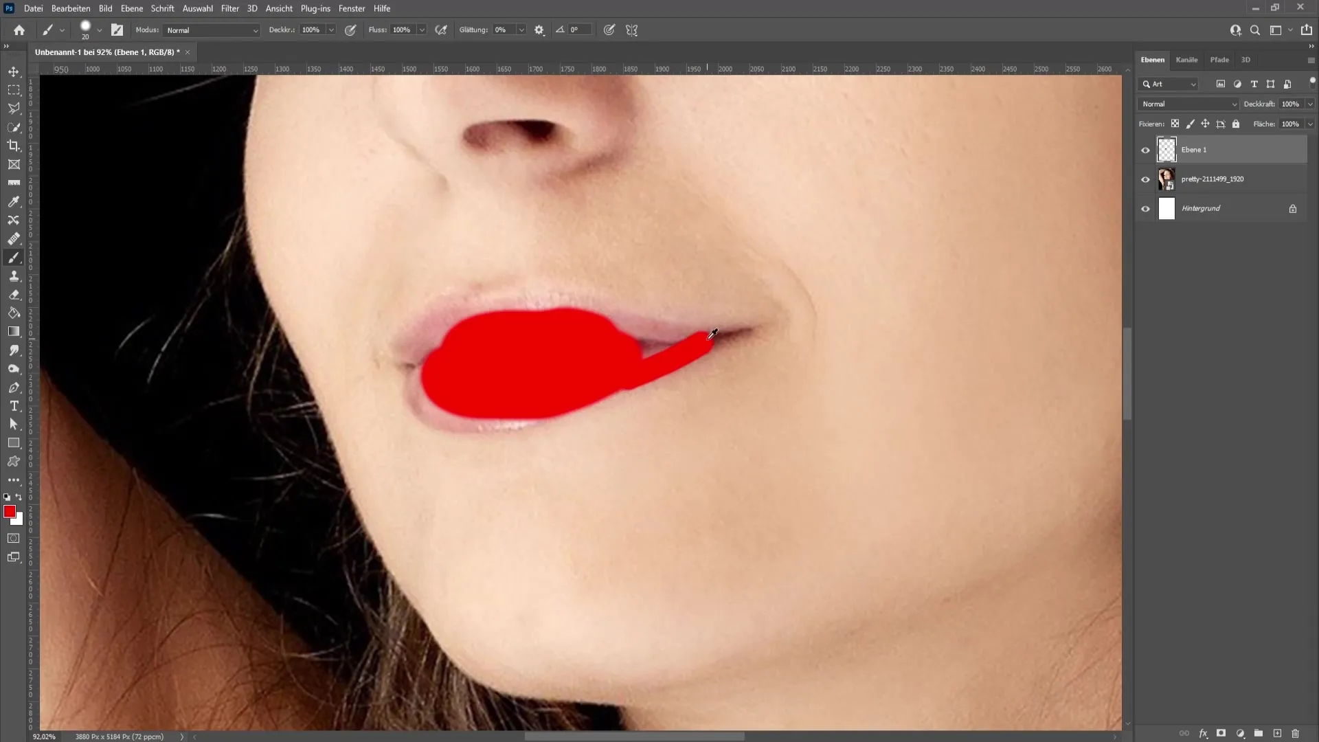 Digital make-up techniques in Photoshop