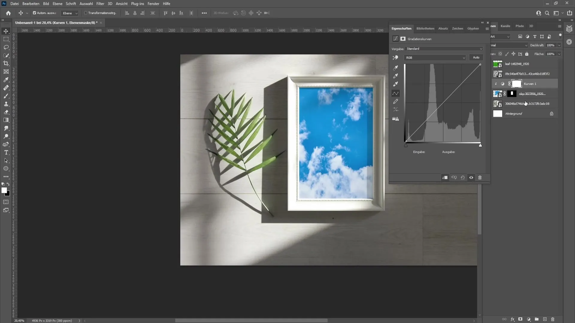 Membuat mockup realistis di Photoshop: merancang bingkai foto dan ponsel