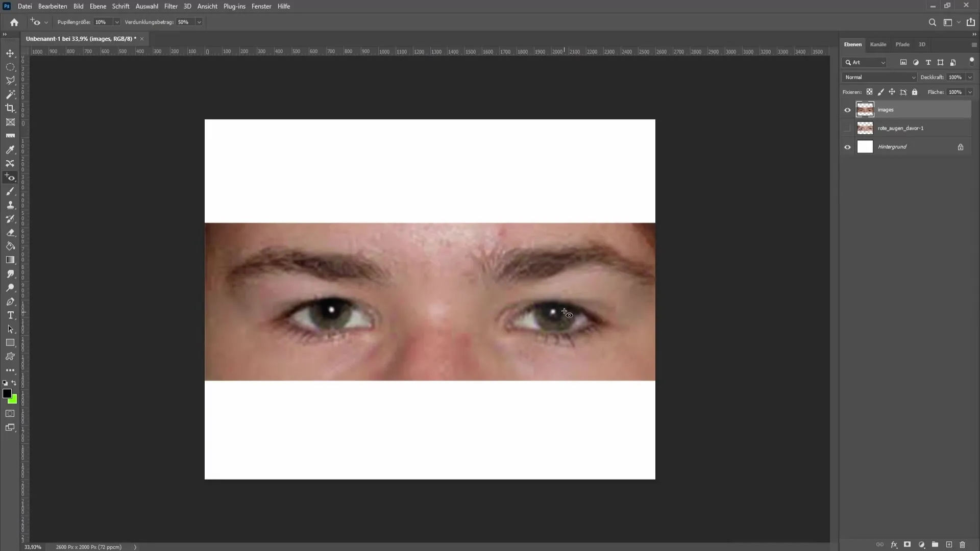 Remove red eyes in Photoshop - It's that easy