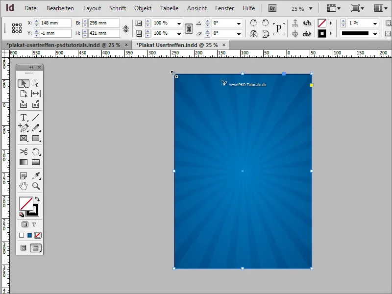 Skapa affisch i Adobe InDesign - Del 2: Bandeffekt