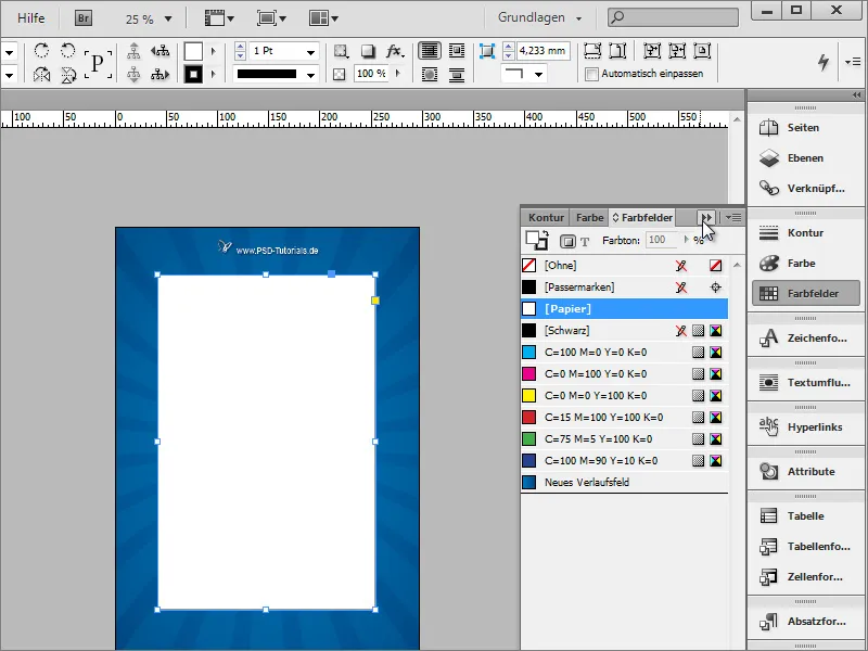 Skapa affisch i Adobe InDesign - Del 2: Bandeffekt