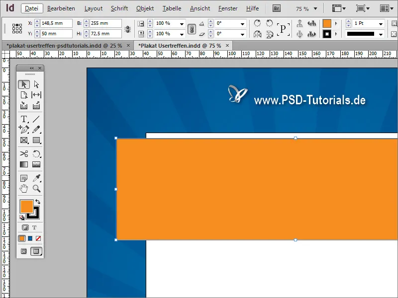 Création d'affiche dans Adobe InDesign - Partie 2 : Effet ruban