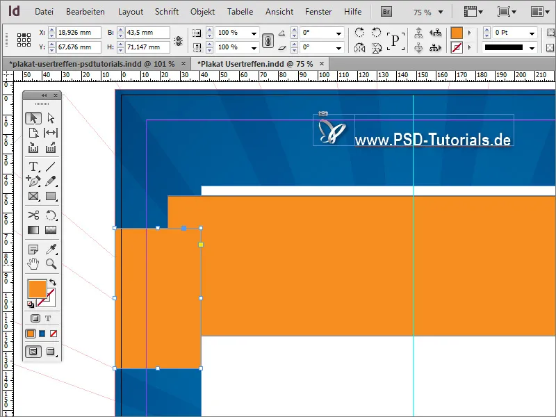 Skapa affisch i Adobe InDesign - Del 2: Bandeffekt