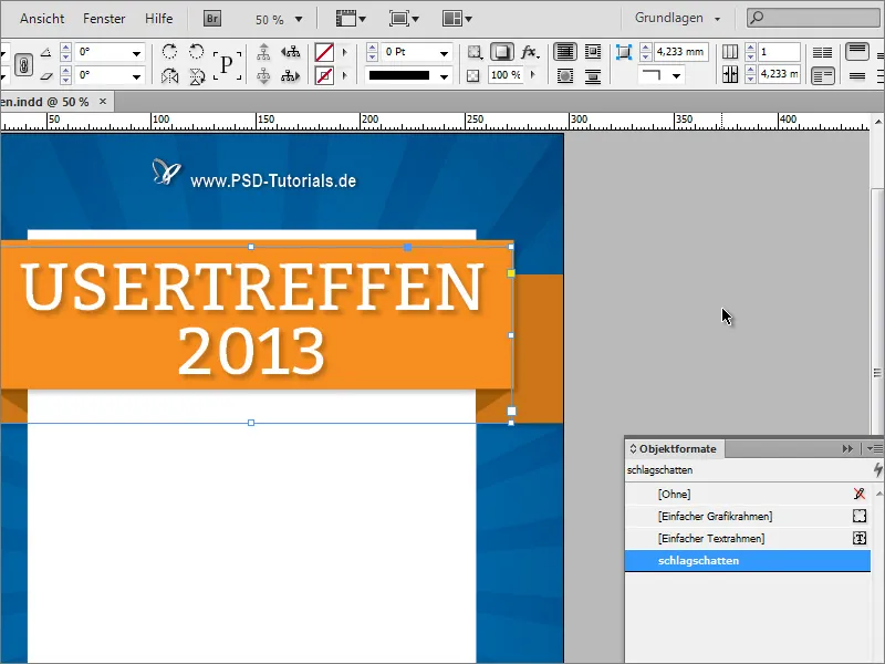 Designa affisch i Adobe InDesign - Del 2: Ribeffekt