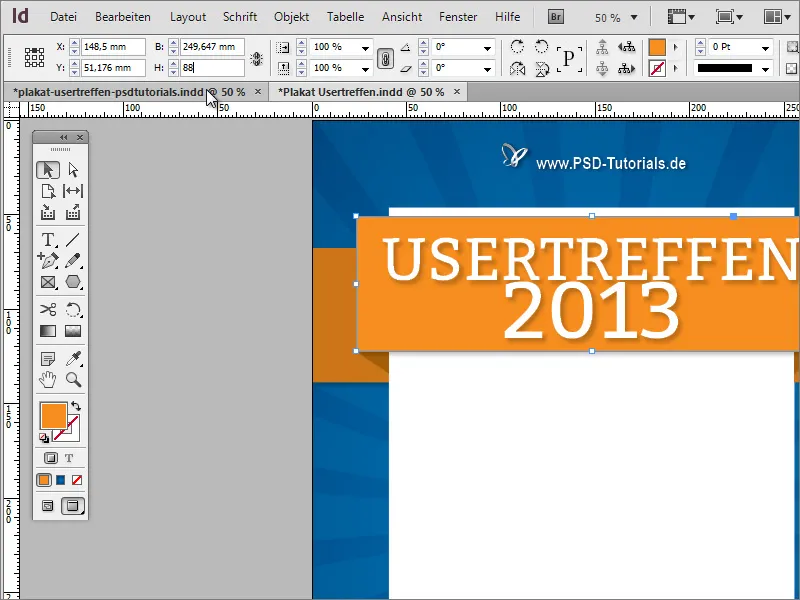 Creare un poster in Adobe InDesign - Parte 2: Effetto nastro