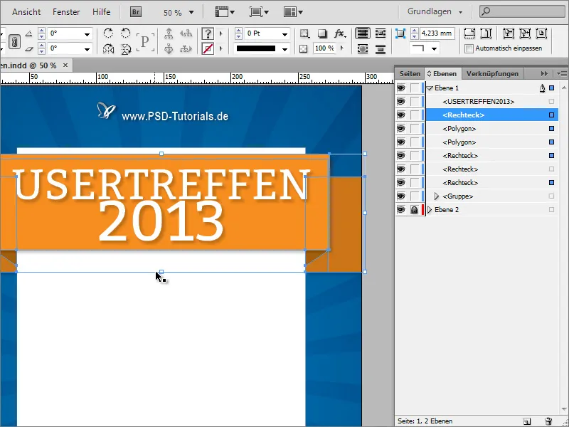 Skapa affisch i Adobe InDesign - Del 2: Bandeffekt