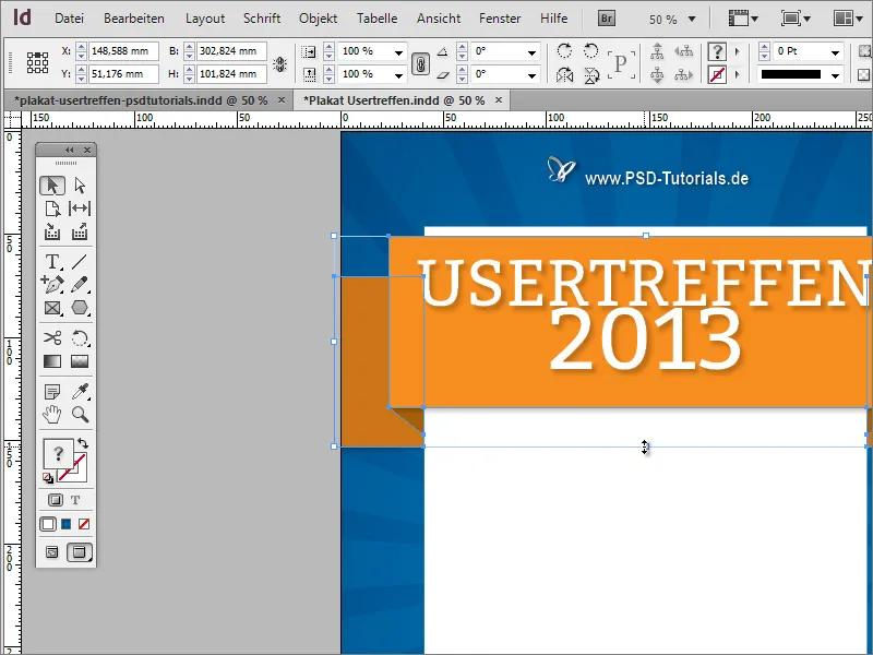 Creare un poster in Adobe InDesign - Parte 2: Effetto nastro.