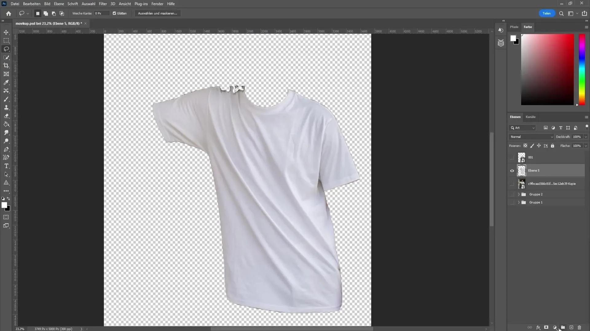 Create a T-shirt mockup with Photoshop - A comprehensive guide