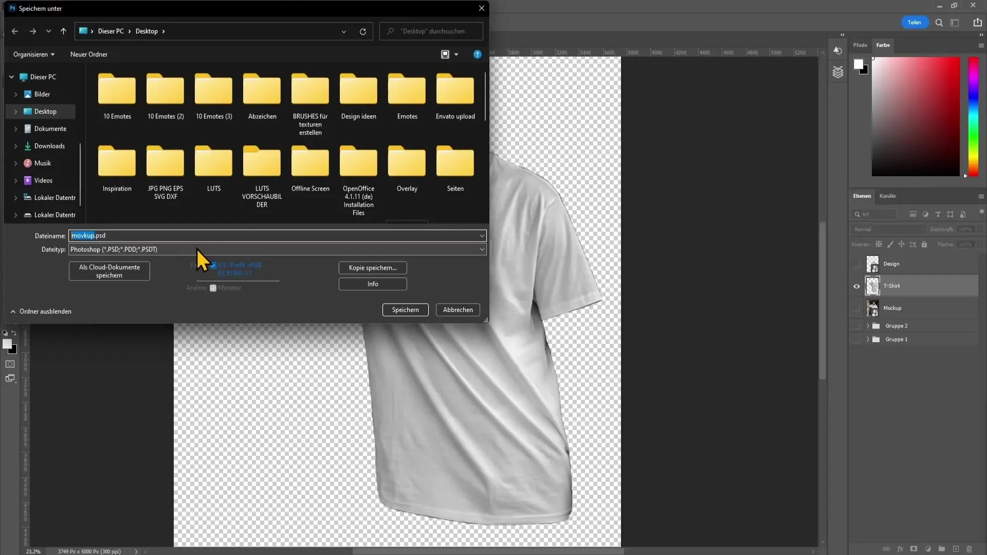 Create a T-shirt mockup with Photoshop - A comprehensive guide