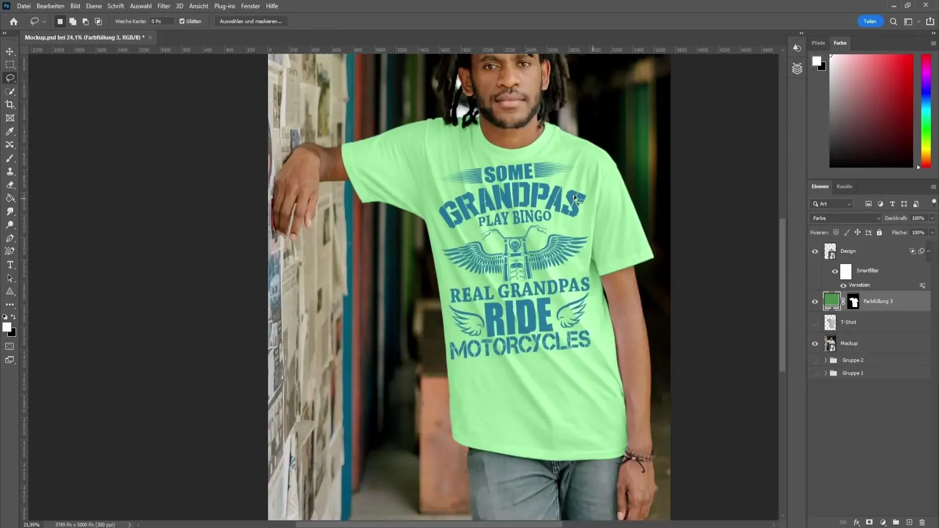 Creating a T-shirt mockup with Photoshop - A comprehensive guide