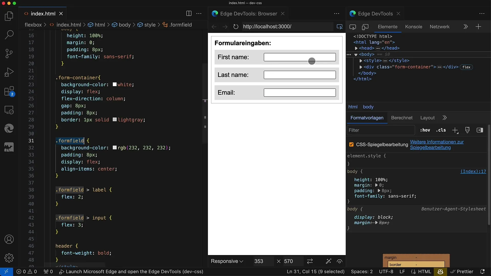 Utiliser flexbox de manière efficace : styliser de manière attrayante les saisies de formulaires