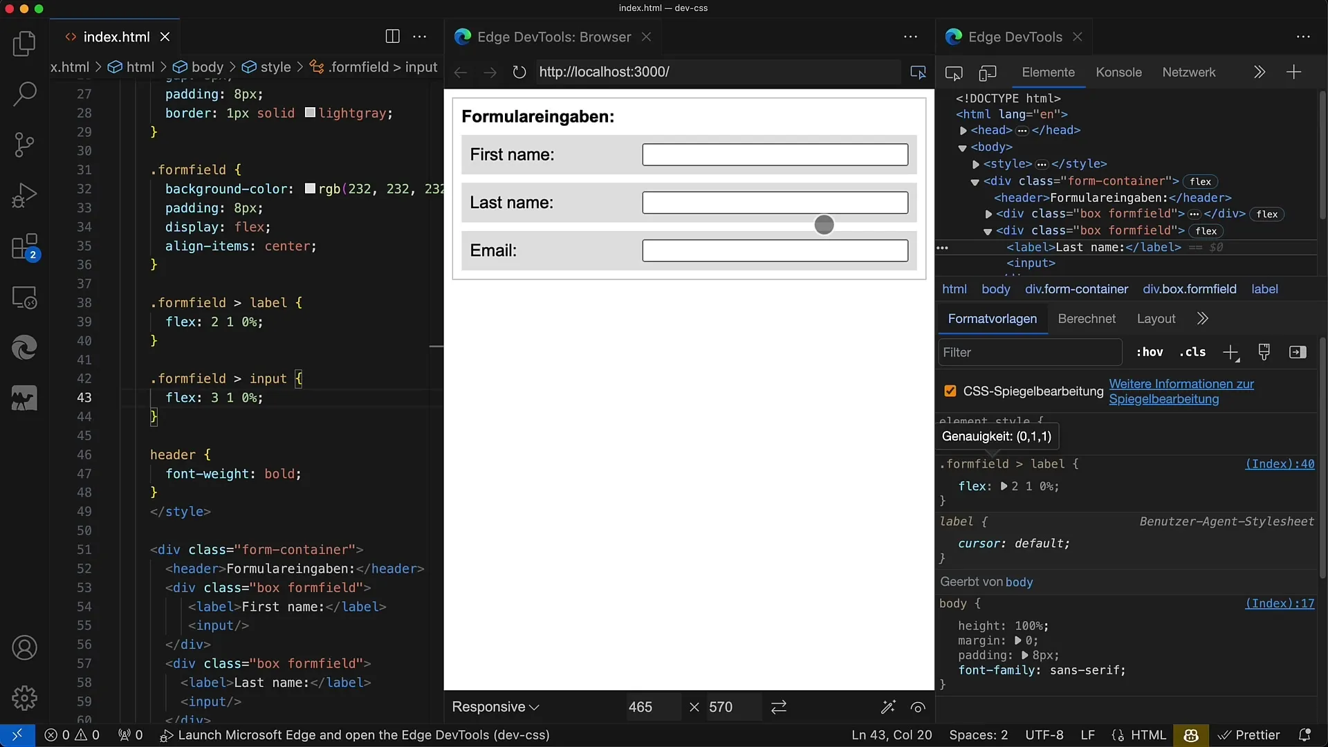Flexbox effektiv einsetzen: Formulareingaben ansprechend gestalten
