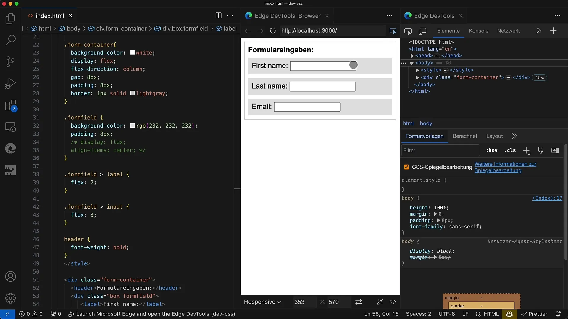 Utiliser flexbox de manière efficace : Créer un design attrayant pour les saisies de formulaires