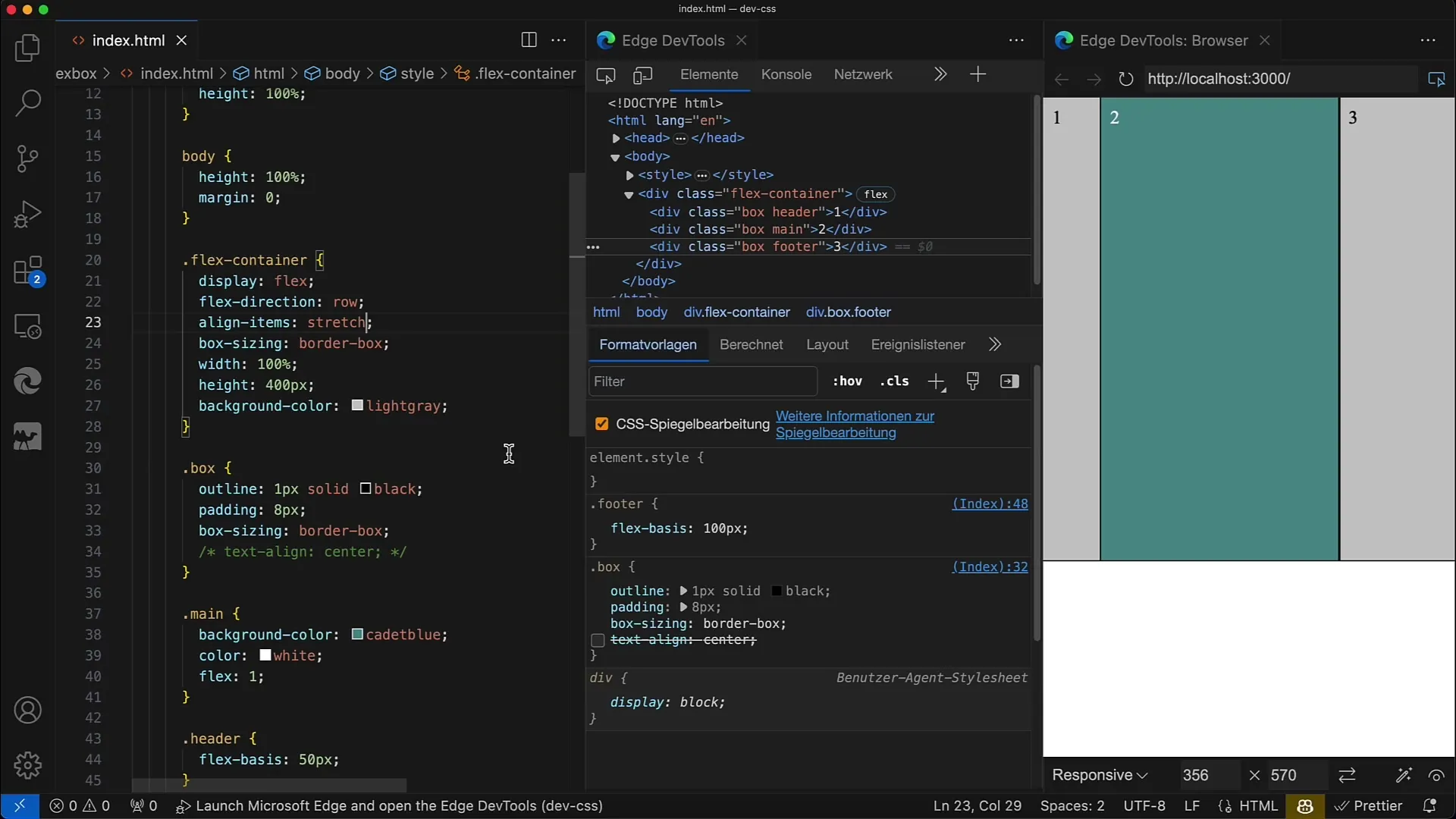 Flexible layout with Flexbox in CSS and HTML: A detailed guide