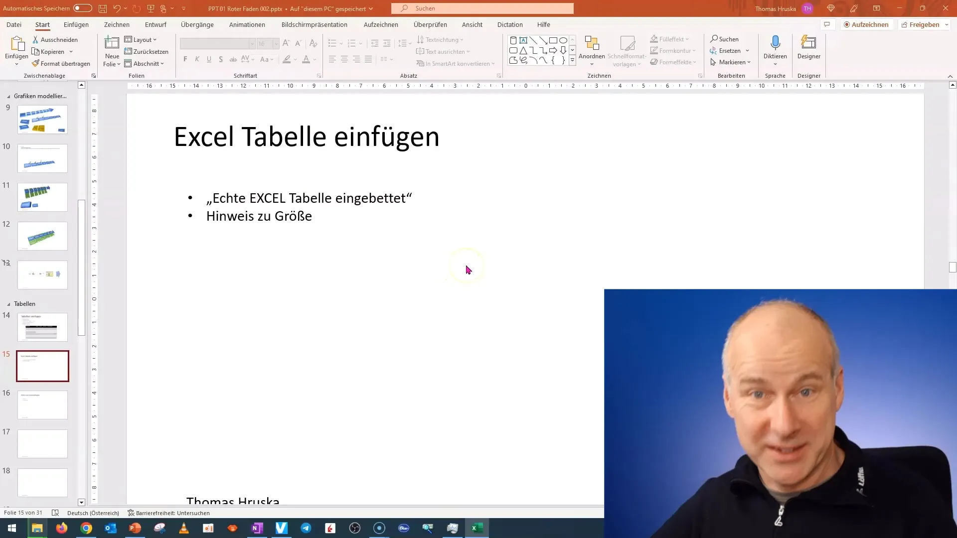 Insert and edit Excel tables in PowerPoint effectively