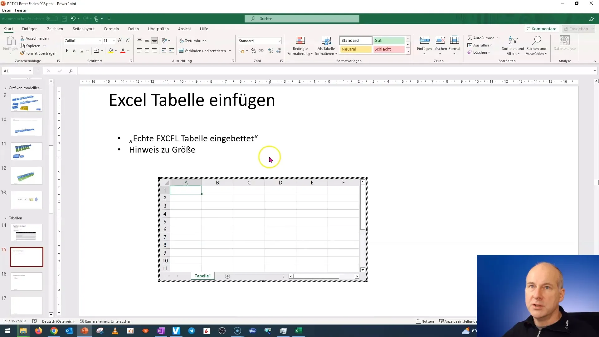 Memasukkan dan mengedit tabel Excel ke dalam PowerPoint secara efisien