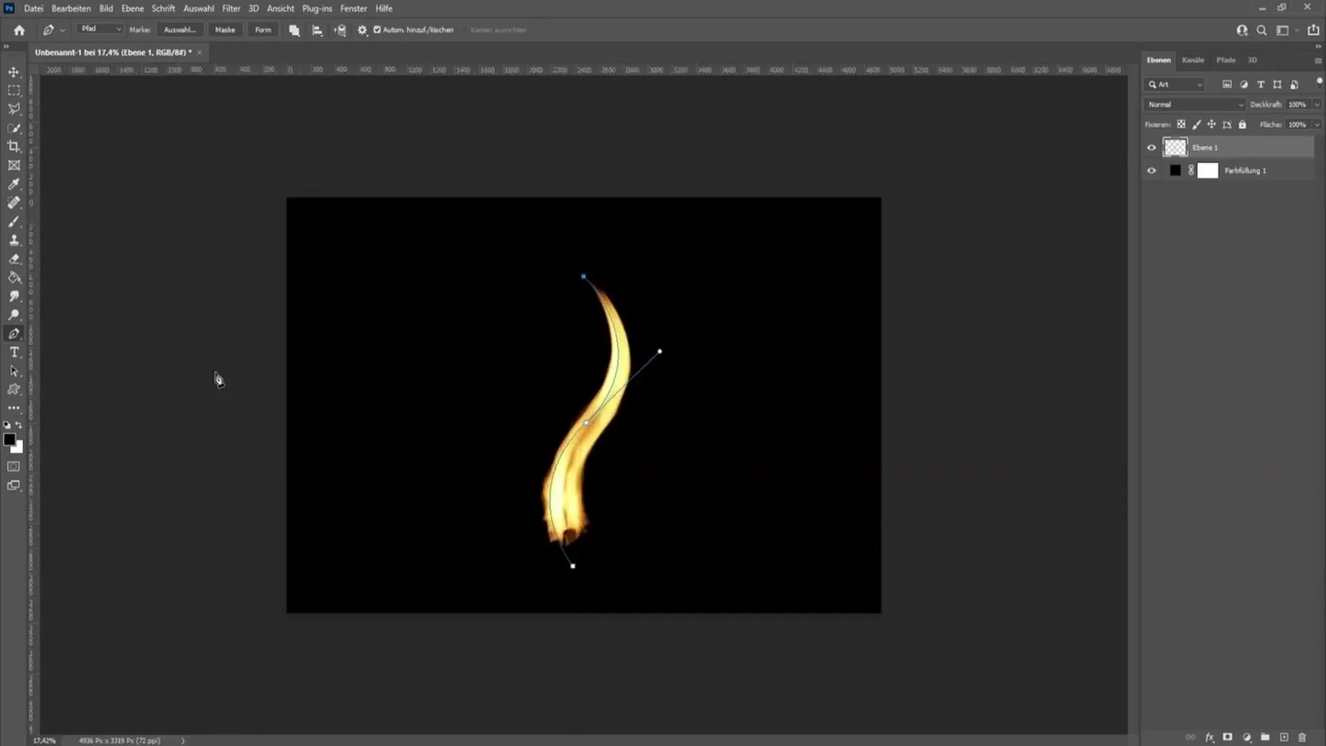 Creating a candle flame in Photoshop - A step-by-step guide