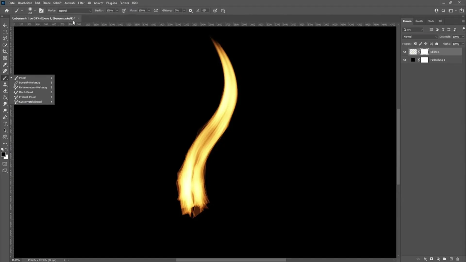 Membuat api lilin di Photoshop - Panduan langkah demi langkah