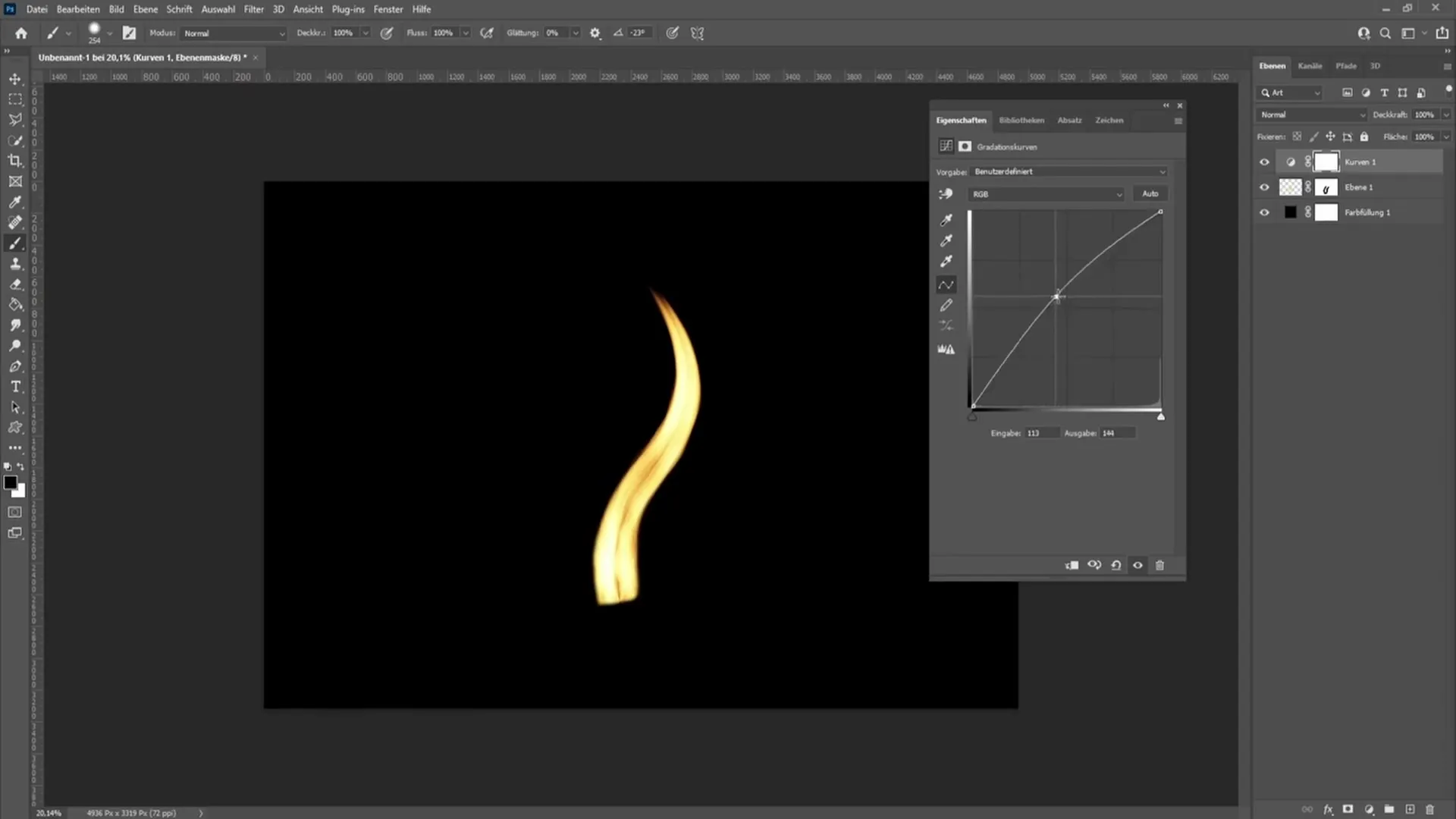 Membuat api lilin di Photoshop - Petunjuk langkah demi langkah