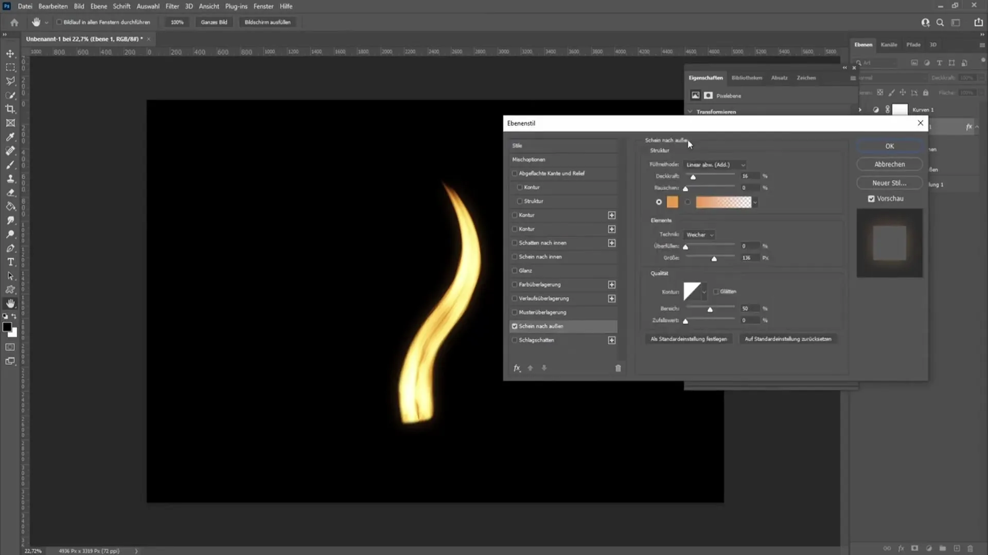 Membuat nyala lilin di Photoshop - Panduan langkah demi langkah