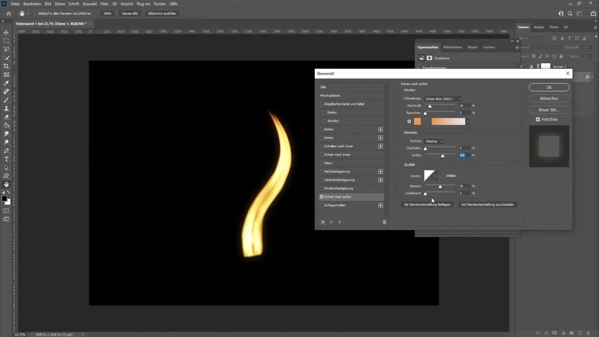 Creating a candle flame in Photoshop - A step-by-step guide